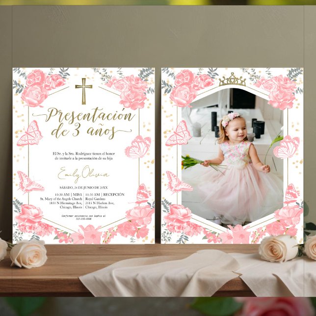 Budget Presentación 3 años Photo Invitation (Creator Uploaded)