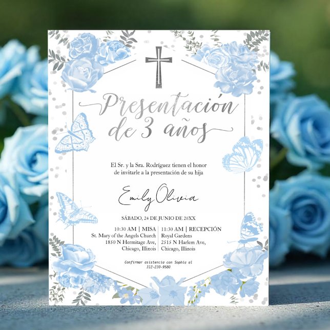 Budget Presentación 3 años Spanish Invitation (Creator Uploaded)