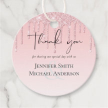 Budget Pretty Girly Wedding Dripping Glitter Pink
