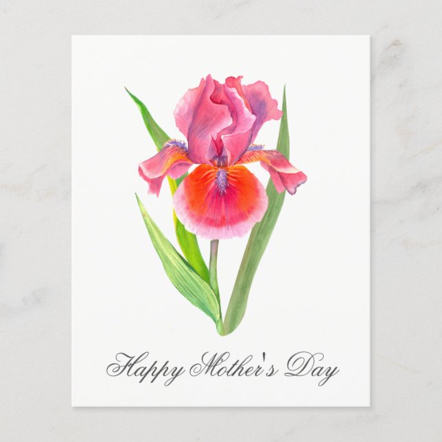 Budget Pretty Watercolor Florals Mothers Day Card (Front)