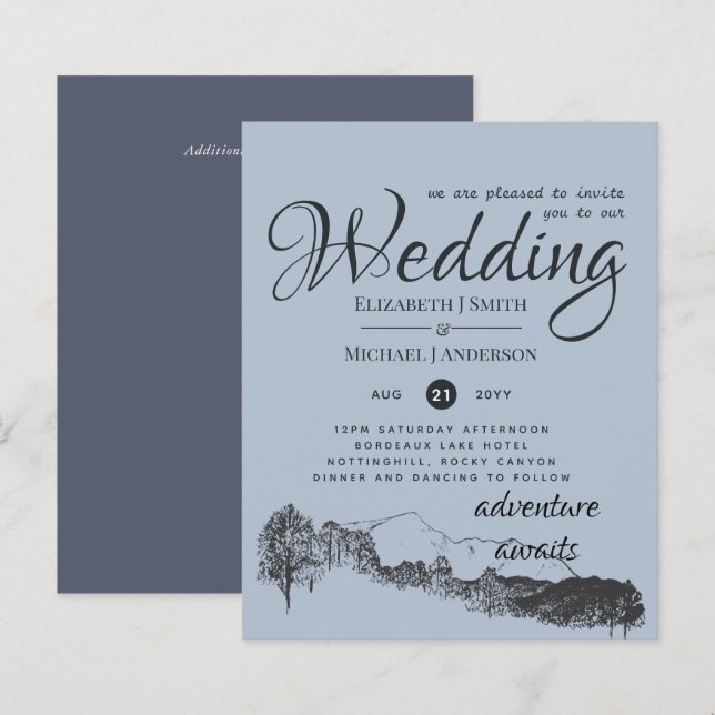 BUDGET PRICED Dusty Blue Mountains Budget Flyer (Front/Back)