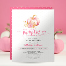 Budget Pumpkin Boho Pink Gold Floral Baby Shower