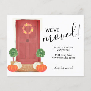 Budget Pumpkin Door We've Moved Moving Card
