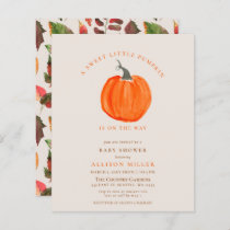 Budget pumpkin fall baby shower invitation