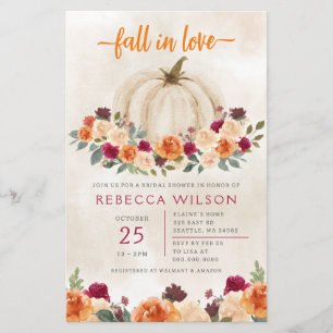 Budget Pumpkin Fall In Love Fall Bridal Shower