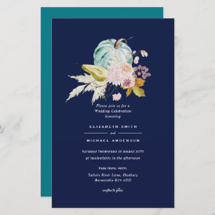 BUDGET Pumpkin FALL Thanksgiving Wedding Invite A9