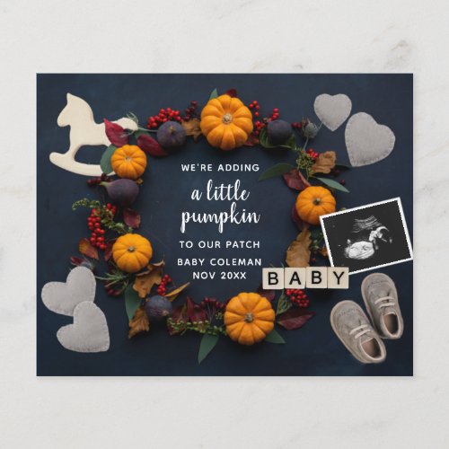 Budget Pumpkin New Baby Pregnancy Announcement