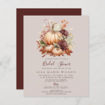 Budget Pumpkins Fall Bridal Shower Invitations