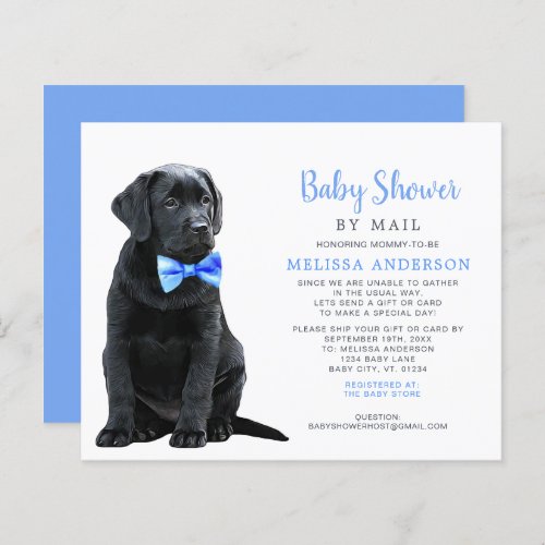 Budget Puppy Dog Baby Shower By Mail Invitation 