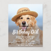 Budget Puppy Dog Birthday Party Pet Photo Invite (Front)