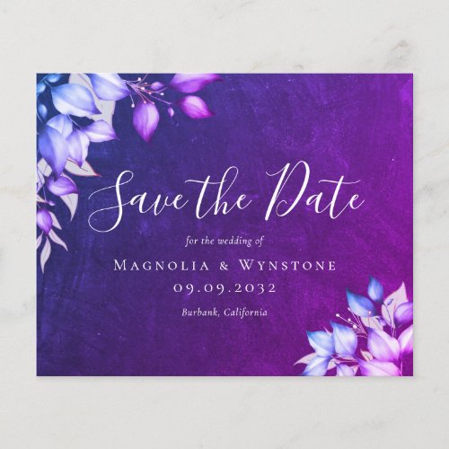 BUDGET Purple Eucalyptus Wedding Save The Date