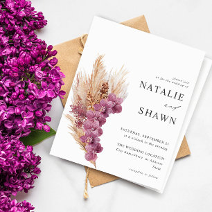 Budget Purple Floral Boho Wedding