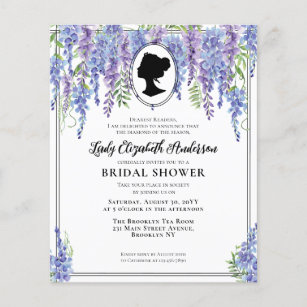 Budget Purple Florals Bridgerton Bridal Shower