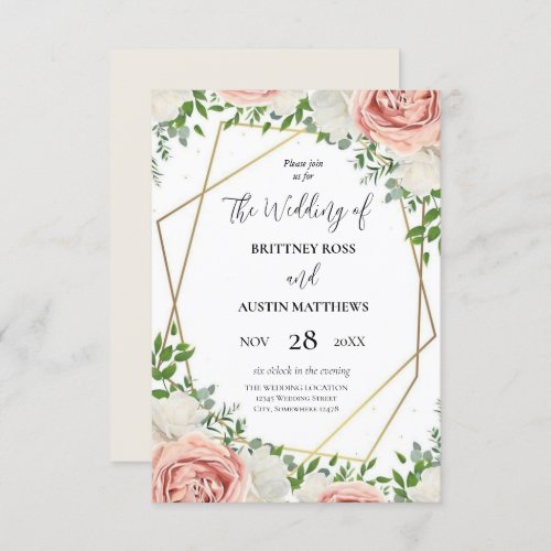 Budget Purple Florals Bridgerton Bridal Shower Invitation