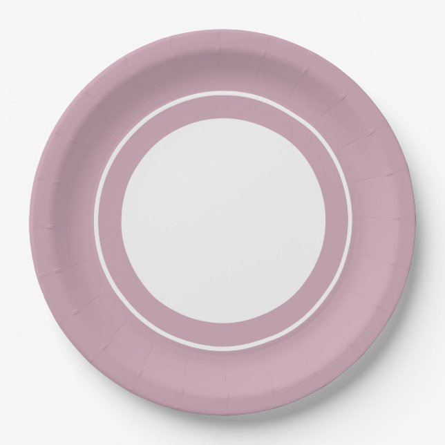 Budget Purple Florals Bridgerton Bridal Shower Paper Plates (Front)