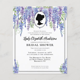 Budget Purple Florals Regency Era Bridal Shower