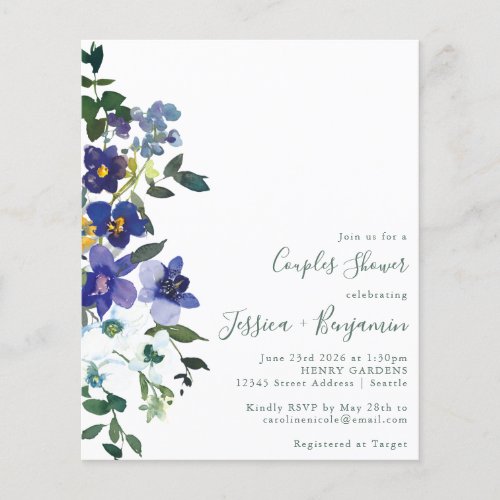 Budget Purple Garden Floral Couples Shower  