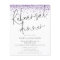Budget Purple Glitter Rehearsal Dinner Invite