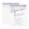Budget Purple Glitter Rehearsal Dinner Invite