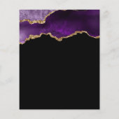 Budget Purple Gold Agate 21st Birthday Invitation (Back)