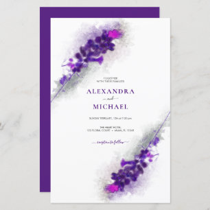 Budget Purple Lavender Floral Wedding