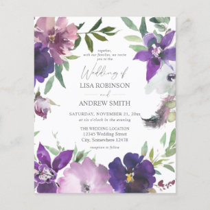 Budget Purple- Lavender & Violet Floral Wedding