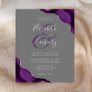 Budget Purple Silver Agate Gray Wedding