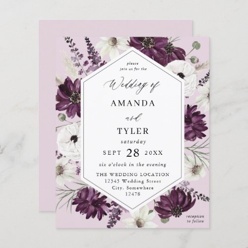 Budget Purple  White Floral Wedding _ Lavender