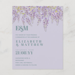BUDGET Purple Wisteria Sage Floral Garden Wedding