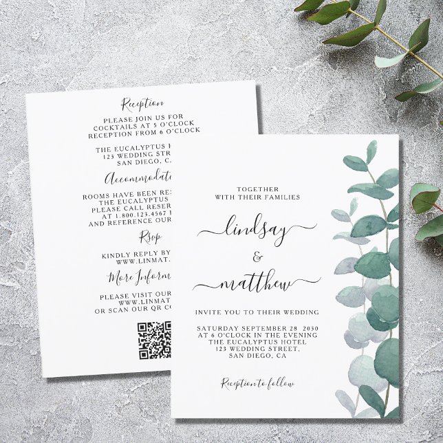 Budget QR Code All In One Wedding Invitation (Creator Uploaded)