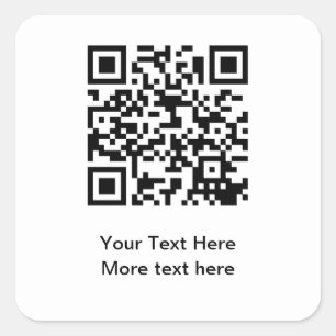 Budget QR Code Big Information Sticker Labels