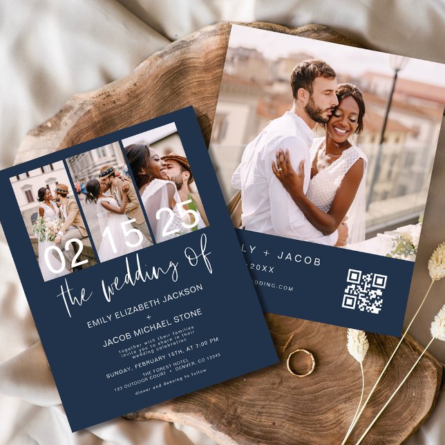 Budget QR Code Calligraphy Wedding Invitation (Creator Uploaded)