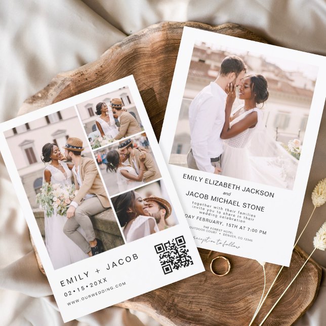 Budget QR Code Calligraphy Wedding Invitation (Creator Uploaded)