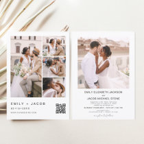 Budget QR Code Calligraphy Wedding Invitation Flyer