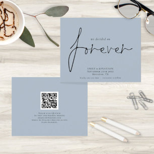Budget QR Code Decided on Forever Blue Save Date
