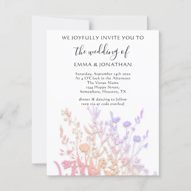 Budget QR CODE Floral Meadow White Rose | Zazzle