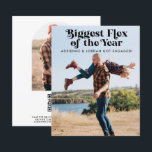 Budget QR Code Funny Photo Engagement<br><div class="desc">Budget QR Code Fun Photo Engagement Announcement. Let your friends and loved ones know about your Biggest Flex of the Year - your engagement with this creative and unique announcement featuring your photo and QR Code. This one is black and white, but all colors and fonts are easy to customize!...</div>