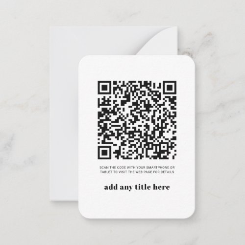 Budget QR Code Modern Modern Any Occasion Note Card