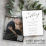 Budget QR code photo elegant wedding Invitation Flyer