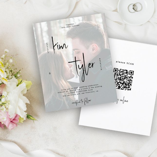 Budget QR CODE photo wedding Invitation (Creator Uploaded)