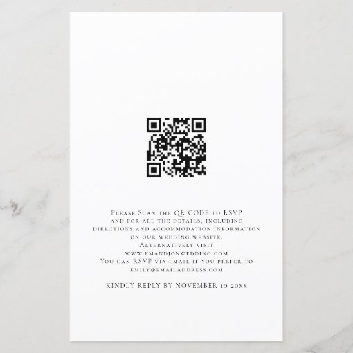 Budget QR Code Photo Wedding Invitation | Zazzle