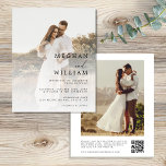 Budget QR Code Photo Wedding Invitation Flyer<br><div class="desc">Budget QR Code Photo Wedding Invitation Flyer</div>