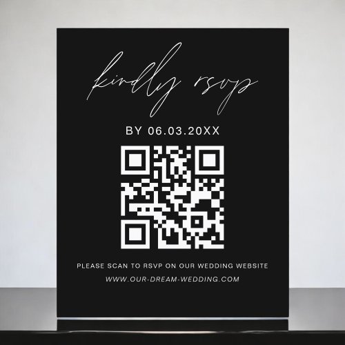 Budget QR Code RSVP Minimalist Wedding Website