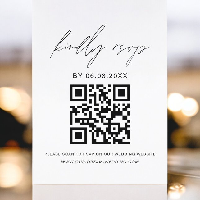 Budget QR Code RSVP Minimalist Wedding Website (Creator Uploaded)