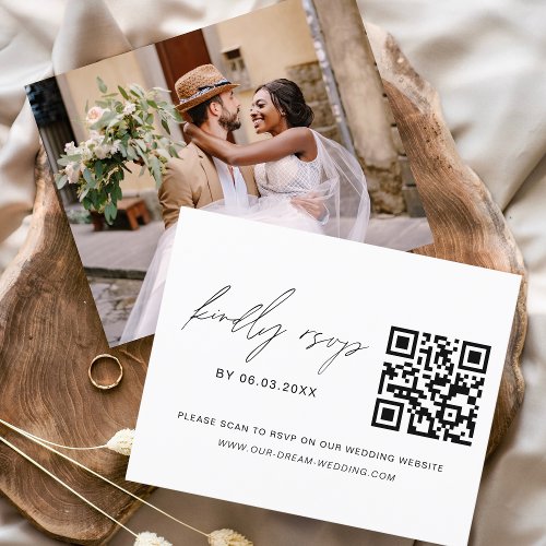 Budget QR Code RSVP Photo Wedding Website