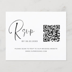 Budget QR Code RSVP Wedding Website Flyer