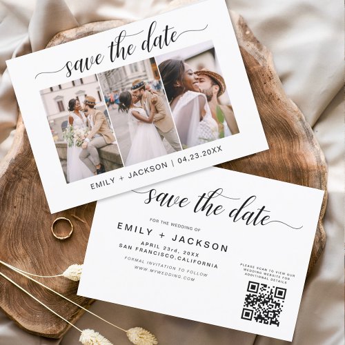 Budget QR Code _ Save the Date  Modern 3 Photo
