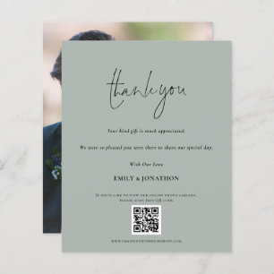 Budget QR Code Script Wedding Photo Sage Thanks