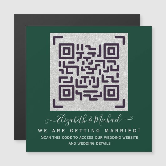 Budget QR Code Website RSVP Hotel Wedding Details (Front/Back)