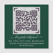 Budget QR Code Website RSVP Hotel Wedding Details  (Front)